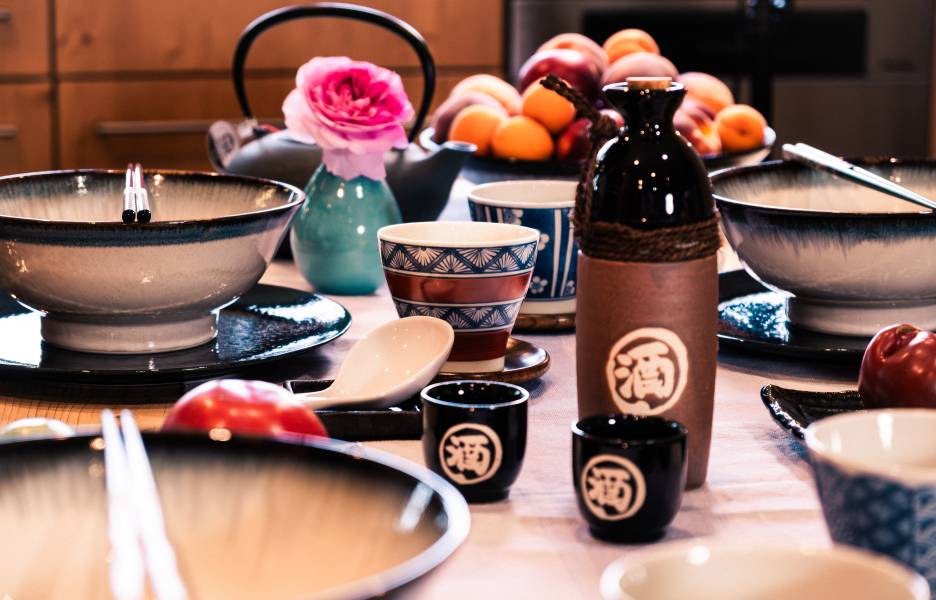 Vaisselle japonaise pour manger.
