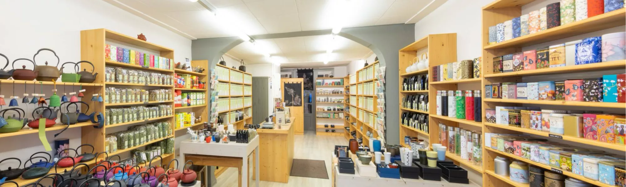 Intérieur de la boutique Le Comptoir des Thés
